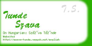 tunde szava business card